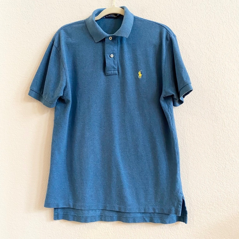 Polo‎ Ralph Lauren Mens Blue Short Sleeve Classic Fit Polo Shirt Size M